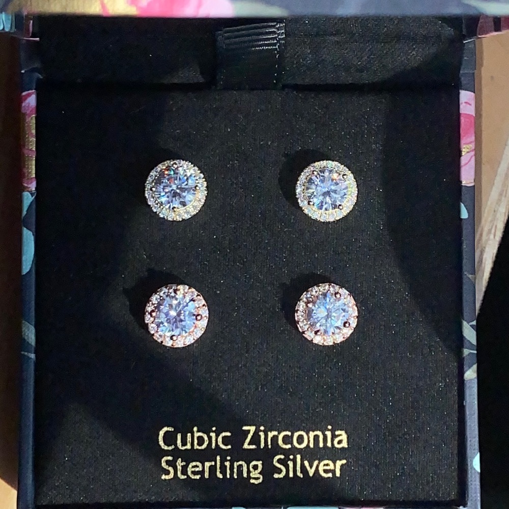Gold and rose gold earrings